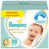 Pampers Premium Care Diapers Size (+4) 10-15Kg 88 Diapers Mega Box