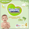 Baby Joy Compressed Olive Large (4) 10-18 Kg Mega Pack 50 Diapers