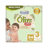 Baby Joy Olive Pants Medium (3) 6-12 Kg Mega Pack 54 Pants
