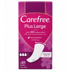Carefree Plus Feminine Napkins Unscented 20 Pantyliners