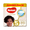 Huggies extra care size (5) 12-22 kg jumbo pack 60 diapers