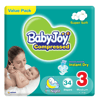 Baby Joy Size 3 Medium 6-12 Kg Value Pack 34 Diapers