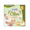 Baby Joy Olive Size 2  small 3.5-7Kg, Giant Pack 90 Diaper