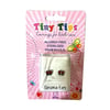 Tiny Tips Earrings For Little Ears TT3524W Stainless Glitter Butterfly