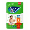 Fine Baby Double Lock Medium (3) 4-9 Kg Jumbo Pack 52 Diapers