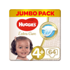 Huggies Extra Care Size (4+) Jumbo Pack 10-16 kg 64 Diapers