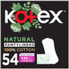 Kotex Feminine Pantyliners Cotton Normal 54 Pieces
