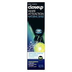 Close Up Toothpaste White Attraction Natural Glow Lemon Essence + Sea Salt 100 ml
كلوز أب معجون أسنان وايت أتراكشن ناتشورال جلو بخلاصة الليمون المنعش والملح البحري 100 مل