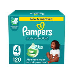 Pampers (4) Large 9-14Kg Giant Box 120 Diapers
بامبرز (4) كبير من 9 ل 14 كيلو الصندوق الضخم 120 حفاضة