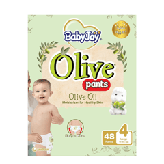 Babyjoy, Baby Pants With Olive Oil Size 4 Large 48Pcs