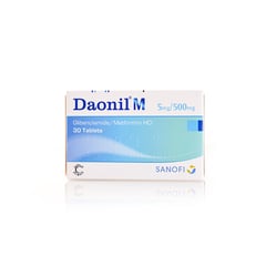 Daonil-M 5/500 Mg 30 Tablets