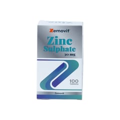 Zemovit Zinc Sulphate 30 Mg 100 Tablets