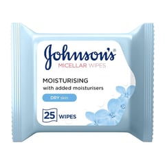 Johnson`s Micellar Wipes Moisturising for Dry Skin 25 Wipes