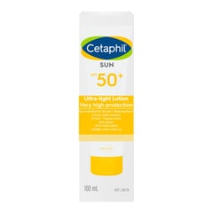 Lightweight SPF 50 sun lotion for daily protection.