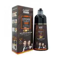 Laser White 2038 Argan Hair Dye Shampoo Dark Brown  420 ml