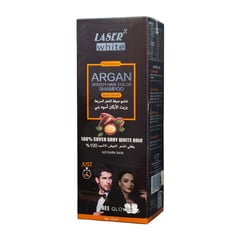Laser White 2700 Argan Hair Dye Shampoo  Black Brown 200 Ml