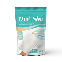 Dre Sho Wash Wipes Gloves Aloe 10Pcs
