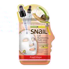 PUREDERM CELL ILLUMINATION& AGE REGENERATION SNAIL MASK 
قناع الوجه الحلزون لتفتيح خلايا البشرة 