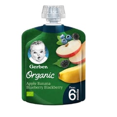 Gerber Baby Food Apple Banana Blueberry & Blackberry 90g