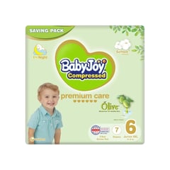 Baby Joy Compressed Olive Junior XXL (6) 16-25 Kg Saving Pack 7 Diapers
