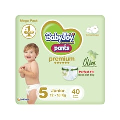 Baby Joy Compressed Olive Pants Junior (5) 12-18 Kg Mega Pack 40 Pants
