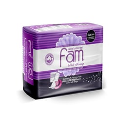 Fam Feminine Napkins 8 Pieces Trifold With Wings Night