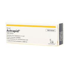 Actrapid 100 Iu/Ml 1 Vial 10 Ml