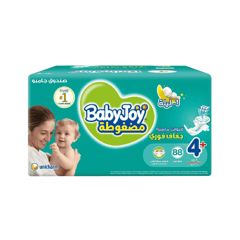 Baby Joy Compressed Large Plus (4+) 12-21 Kg Jumbo Box 88 Diapers
بيبي جوي مضغوطة كبير أكثر إمتصاصاً (+4) 12-21 كيلو صندوق جامبو 88 حفاض