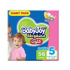 Baby Joy Compressed Pants Junior (5) 12-18 Kg Giant Pack 56 Pants