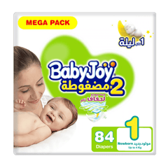 BABYJOY SIZE (1) MEGA PACK 84 DIAPERS