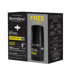 Beesline Roll-On For Men Super Dry Active Fresh 50 ml (1+1 Free)
بيزلين مزيل عرق رول أون تفتيح لبشرة تحت الابط للرجال سوبر دراي أكتيف فريش 50 مل (1+1 مجاناً)