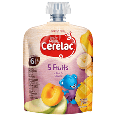 Cerelac 5 Fruits Baby Food 90g
مهروس سيريلاك 5 فواكه ٩٠ جم