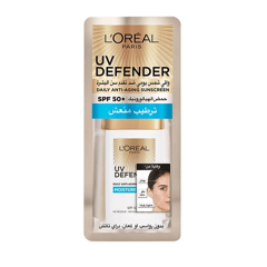 لوريال يو في ديفيندر كريم حماية من الشمس +50 مضاد للشيخوخة مع حمض الهيالورونيك 50 مل