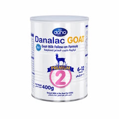 Danalac Premium (2) Goat Milk Follow-on Formula 400g
دانالاك بريميوم (2) تركيبة حليب الماعز للمتابعة 400 جم