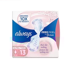 Always Zero Feel Large Ultra Thin 13 Count