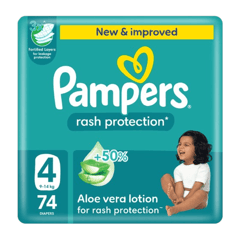 Pampers Mega Aloevera Care (4) LARGE 74 Pieces