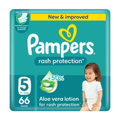 Pampers Aloevera Care (5) Junior Mega 66 Pieces