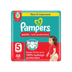 Pampers Baby Pants With Aloe Vera Lotion Size (5) 12-18 Kg 48 Pants Mega Pack