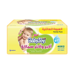 Baby Joy family pack Wet Wipes Thick (2X40)
