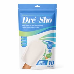 Dre'-Sho Dry Shower Free Fragrance 10 Wash Gloves
دري-شو قفازات لتنظيف الجسم بالكامل بدون رائحة 10 قفازات