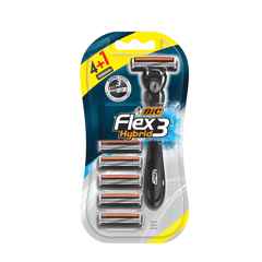 Bic Flex 3 Hybrid Men's Razors (4+1 Refill Blades)