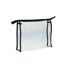 INTERVION MAKEUP BAG PVC BLACK 