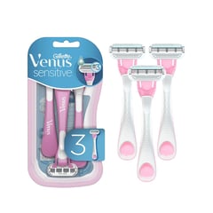 Gillette Venus Sensitive Women's Razors Pink Pack of 3
