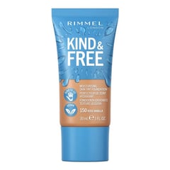Rimmel Kind & Free Skin Tint - Moisturising Foundation - With Vitamins E & B5 - Kind To Animals & Vegan - 30 Ml, Shade 160 Vanilla