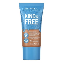Rimmel Kind & Free Skin Tint - Moisturising Foundation - With Vitamins E & B5 - Kind To Animals & Vegan - 30 Ml, Shade 210 Golden Beige