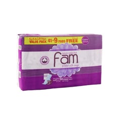 Fam Feminine Napkins Maxi With Wings Super 50 Pieces
