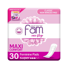 Fam Natural Cotton Feel Maxi Super 30 Pads