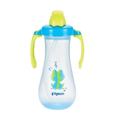 Pigeon Tall Straw Bottle Blue