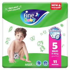 Fine Baby Double Lock Maxi (5) 11-18 Kg 11 Diapers