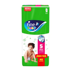 Fine Baby Double Lock Maxi (5) 11-18 kg Jumbo Pack 40 Diapers